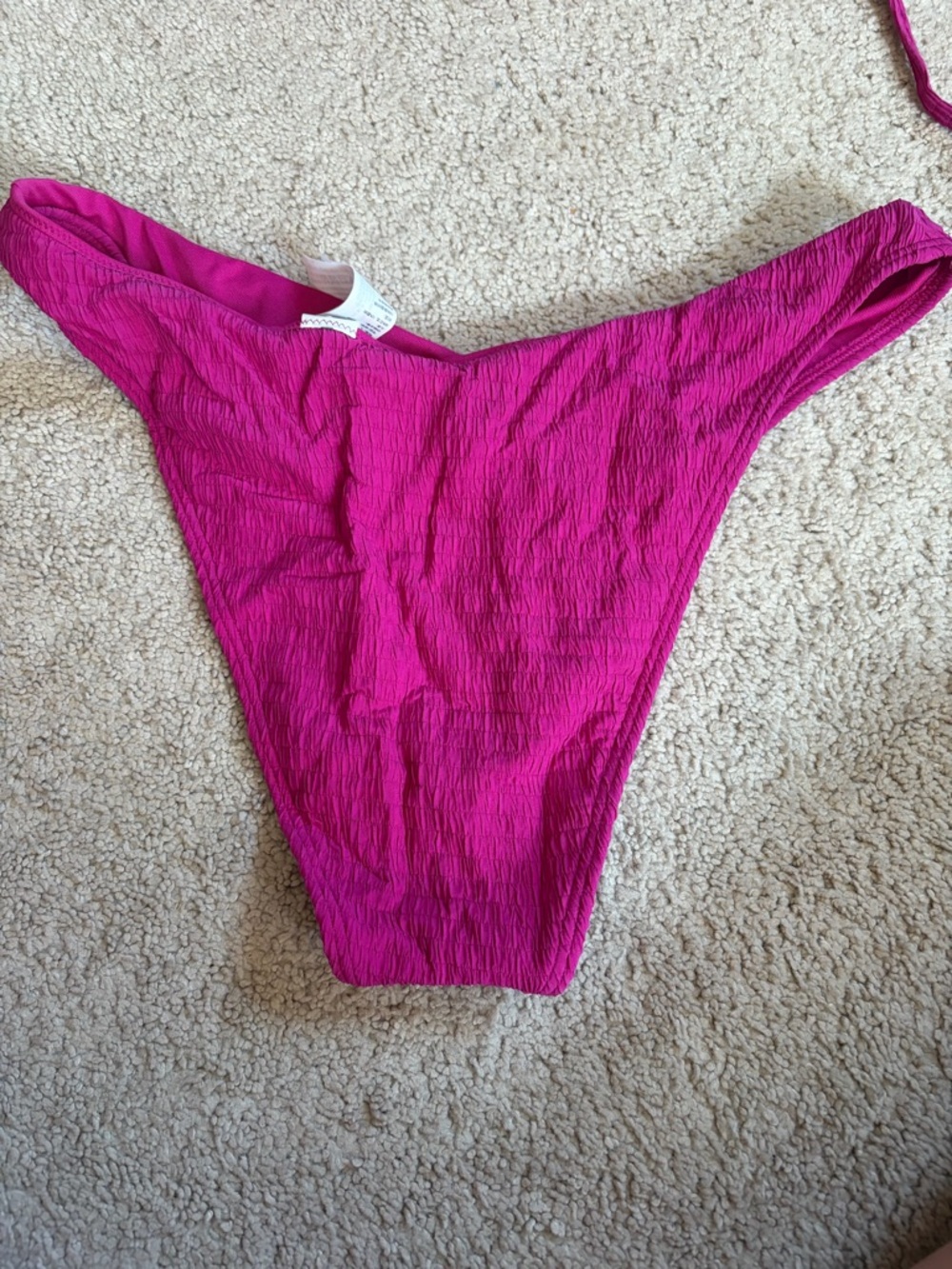 Abercrombie & Fitch Hot Pink Textured Swim Bottom
